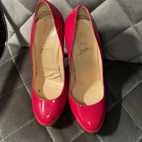Pink Christian Louboutin patent Bianca 140 mm - Picture 7 of 10